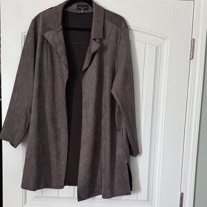 Premise Charcoal faux suede jacket